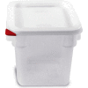 Araven 91861 - Food Storage Container W/Lid, Polycarbonate, 4.2 Qt., Colorclip®, Transparent - Pkg Qty 6