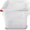 Araven 91862 - Food Storage Container W/Lid, Polycarbonate, 6.3 Qt., Colorclip®, Transparent - Pkg Qty 6