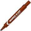 Marks-A-Lot Large Chisel Tip Permanent Marker, Brown Ink