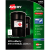 Avery® Full-Sheet GHS Chemical Waterproof & UV Resistent Labels, Inkjet, Letter, 50/Pack