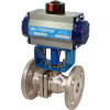 BI-TORQ 2" SS Split Body ANSI 150# Flanged Ball Valve W/Dbl. Acting Pneum. Actuator