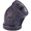 Anvil 1-1/4 In. Extra Heavy Black Malleable 45 Elbow