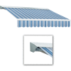 Awntech DTR18-153-BBGW, Retractable Awning Right Motor 18'W x 10'D x 10"H Blue
