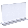 Azar Displays 102709, Horizontal T-Strip Sign Holder, 17"W x 3/16"D x 11"H - Pkg Qty 10