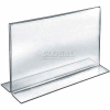 Global Approved 152713 Horizontal Double Sided Stand Up Sign Holder, 12" x 9", Acrylic