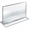 Global Approved 152715 Horizontal Double Sided Stand Up Sign Holder 11" x 8.5" Acrylic