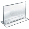 Global Approved 152719 Horizontal Double Sided Stand Up Sign Holder, 10" x 8", Acrylic