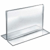 Global Approved 152721 Horizontal Double Sided Stand Up Sign Holder, 7" x 5.5", Acrylic