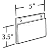 Global Approved 162725 Horizontal Wall Mount Acrylic Sign Holder, 5" x 3.5", Acrylic