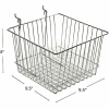 Global Approved 300622 Chrome Wire Basket, 8" High, Metal
