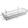 Global Approved 300626 Slanted Chrome Wire Bskt,Pegboard/Slatwall, 24.25" x 10", Metal