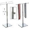 Global Approved 300651 Adjustable T-Bar Necklace Display, 13" x 25", Metal ,1 Piece