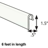 Global Approved 600073-WHT 1.5" High Gridwall Extrusion, 6' Long, White