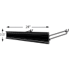 Azar Displays 600324-BLK, C Channel, 24"W x 1/4"D x 3"H