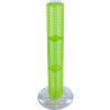 Azar Displays 700223-GRE 36" Pegboard Revolving Floor Display, 4-Sided, Green Translucent ,1 Piece