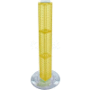 Global Approved 700223-YEL 36" Pegboard Revolving Floor Display 4-Sided Yellow Translucent 1 Piece