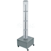 Global Approved 700224-CLR 48" Pegboard Rolling Floor Display, 4-Sided, Clear Translucent ,1 Piece