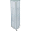 Global Approved 700451-CLR Three-Sided Spinning Pegboard W/ Wheels, 16" x 60", Clear Opaque ,1 Piece