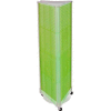 Global Approved 700451-GRE Three-Sided Spinning Pegboard W/ Wheels, 16" x 60", Green Opaque ,1 Piece