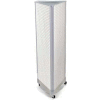 Global Approved 700451-WHT Three-Sided Spinning Pegboard W/ Wheels, 16" x 60", White Solid ,1 Piece