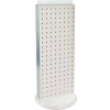 Global Approved 700508-WHT Revolving Pegboard Countertop Display Unit, 8" x 20", White ,1 Piece