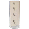 Global Approved 700509-ALM Two-Sided Non-Revolving Pegboard Countertop Display, 8" x 20", Almond