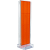 Azar Displays 700778-ORG, Two-Sided Pegboard Floor Display W/ Studio Base, 17"W x 17"D x 60"H