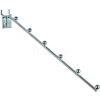 Global Approved 700850 6-Station Waterfall Hook For Pegboard/Slatwall 13.5" Long Chrome