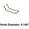 Global Approved 701130 3" Safety Loop Hook, Galvanized