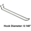 Global Approved 701180 8" Safety Metal Loop Hook, Galvanized