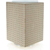 Global Approved 701414-ALM Interlocking Pegboard Countertop Display 14" x 20" Almond Solid 1 Piece