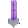 Global Approved 703386-PUR 4-Sided Interlocking Pegboard Display W/ Wheels, 8" x 40", Purple Opaque
