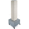 Azar Displays 703386-WHT 4-Sided Interlocking Pegboard Display W/ Wheels, 8" x 40", White Solid