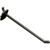 Global Approved 800006-B 6" Opaque Plastic Pegboard Locking Hook, Black