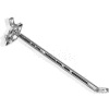 Global Approved 800006-C 6" Opaque Plastic Pegboard Locking Hook, Clear