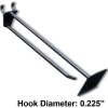 Global Approved 800018-BLK 8" Opaque Plastic Pegboard Scan Hook, Black