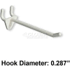 Global Approved 800074-WHT 4" Opaque Plastic Hook, White