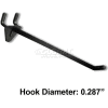 Global Approved 800076-BLK 6" Opaque Plastic Hook, Black