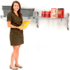 Nexel® Chrome Wall Mount Wire Shelving 48"W x 18"D x 14"H 1 - Shelf Add-On