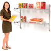 Nexel® Chrome Wall Mount Wire Shelving 30"W x 14"D x 34"H 2 - Shelf Starter