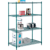 Nexel® Poly-Green® Wire Shelving Starter, 42"W x 21"D x 63"H