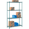 Nexel® Poly-Green® Wire Shelving Starter, 48"W x 14"D x 86"H