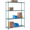Nexel® Poly-Green® Wire Shelving Starter, 60"W x 14"D x 86"H