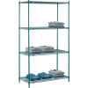 Nexel® Poly-Green® Wire Shelving Starter, 48"W x 21"D x 86"H