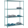 Nexel® Poly-Green® Wire Shelving Starter, 60"W x 24"D x 86"H