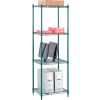 Nexel® Poly-Green® Wire Shelving Starter, 24"W x 14"D x 74"H