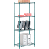 Nexel® Poly-Green® Wire Shelving Starter, 30"W x 14"D x 74"H