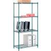 Nexel® Poly-Green® Wire Shelving Starter, 36"W x 14"D x 74"H