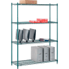 Nexel® Poly-Green® Wire Shelving Starter, 54"W x 14"D x 74"H