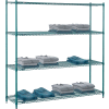 Nexel® Poly-Green® Wire Shelving Starter, 72"W x 14"D x 74"H